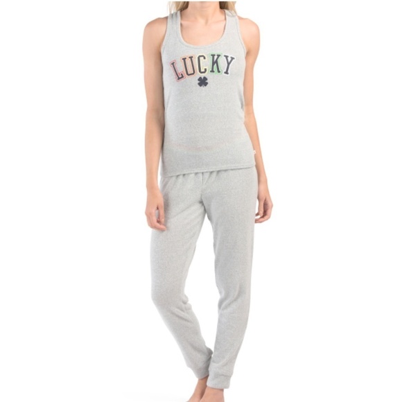 Lucky Brand Other - LAST ONE!!! New Lucky Brand Graphic Tank Top & Joggers Pajamas Size Large